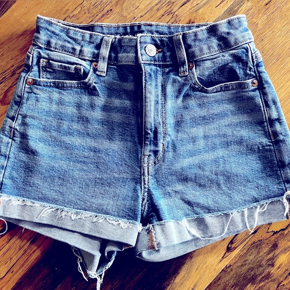 AE High-Waisted Denim Short Size 00 - Picture 6 of 9